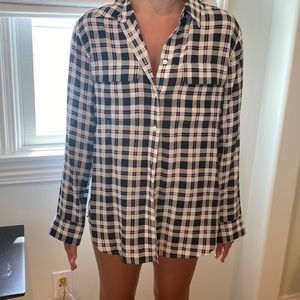 equipment silk long sleeve button down
